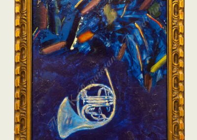 "Vintage Vega" French Horn Oil on Board 16" x 28" TBI Legacy Collection