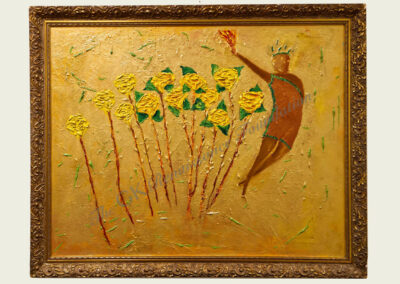 Yellow Rose King Oil on Canvas 21" x 35" TBI Legacy Collection